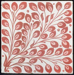 Flise med foliate design (keramik)